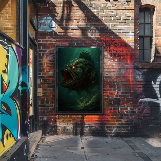 Mechanical Monster Fish Deep Sea Steampunk Poster Poster