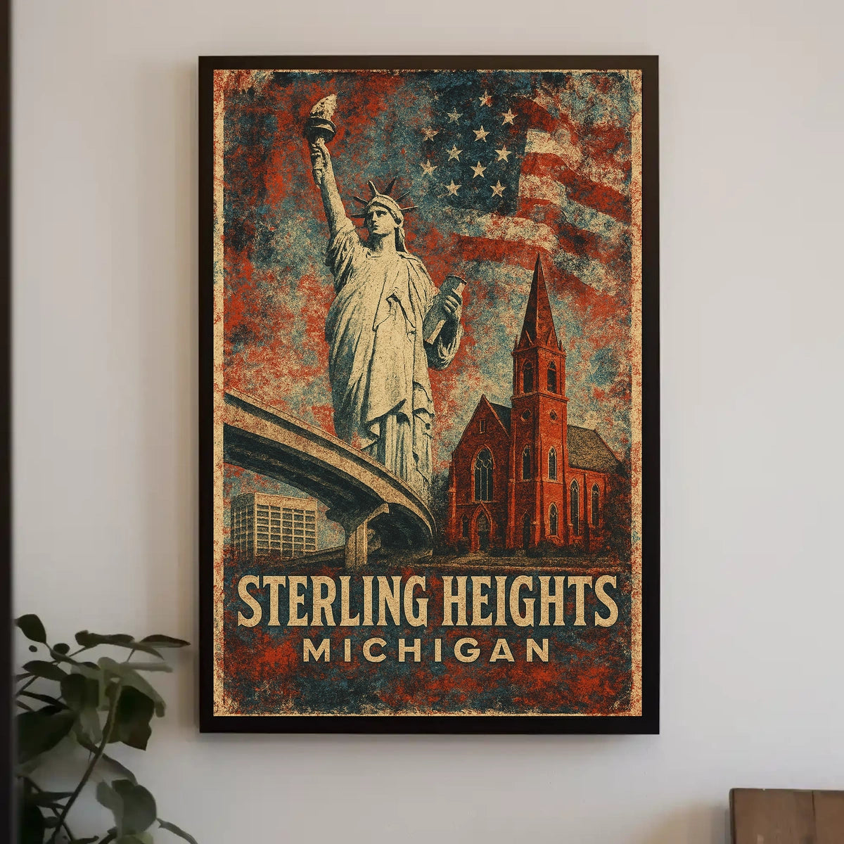 Sterling Heights, Michigan Iconic Poster