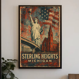 Sterling Heights, Michigan Iconic Poster