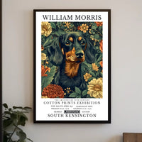 19th Century Dachshund and Floral Prints Cultural Poster