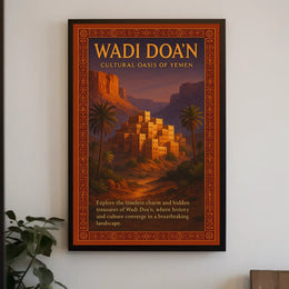 Wadi DoaN Cultural Oasis Of Yemen Poster