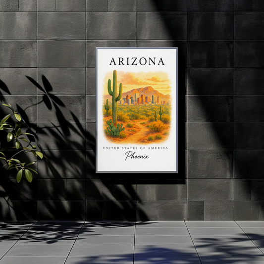 Arizona, Phoenix Signature Series Vintage Travel Poster