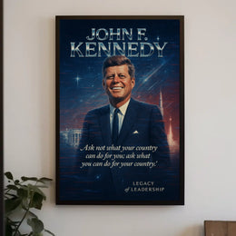 John F. Kennedy Patriotic Vintage Poster Art Print