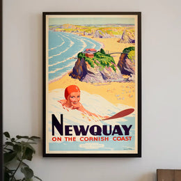 Newquay On The Cornish Coast Poster