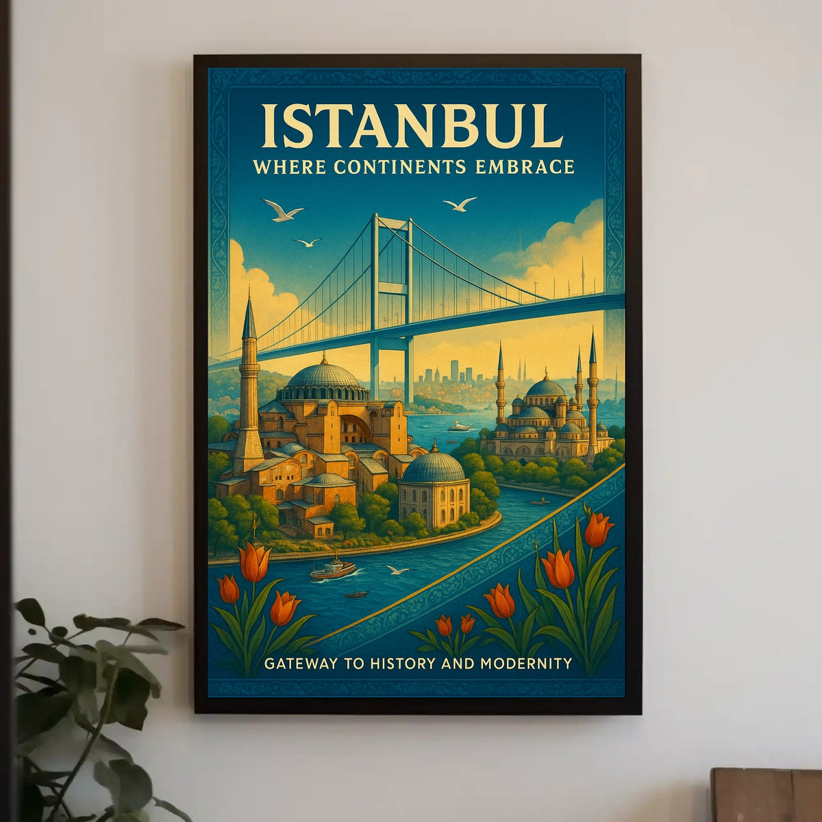 Istanbul Where Continents Embrace Poster