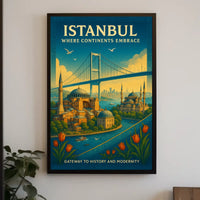 Istanbul Where Continents Embrace Poster