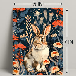 Enchanted Garden Rabbit William Morris Art Poster