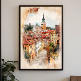 Czech Republic esk Krumlov Old Town Poster