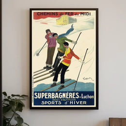 Winter Sports In The Pyrenees Poster