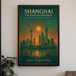 Shanghai The Pulse of Progress Poster