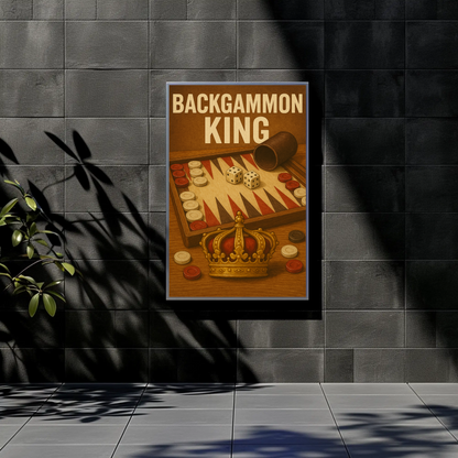 Backgammon King Vintage Poster