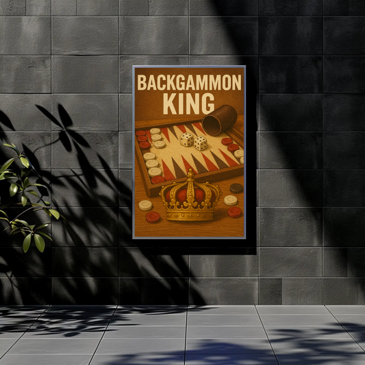 Backgammon King Vintage Poster