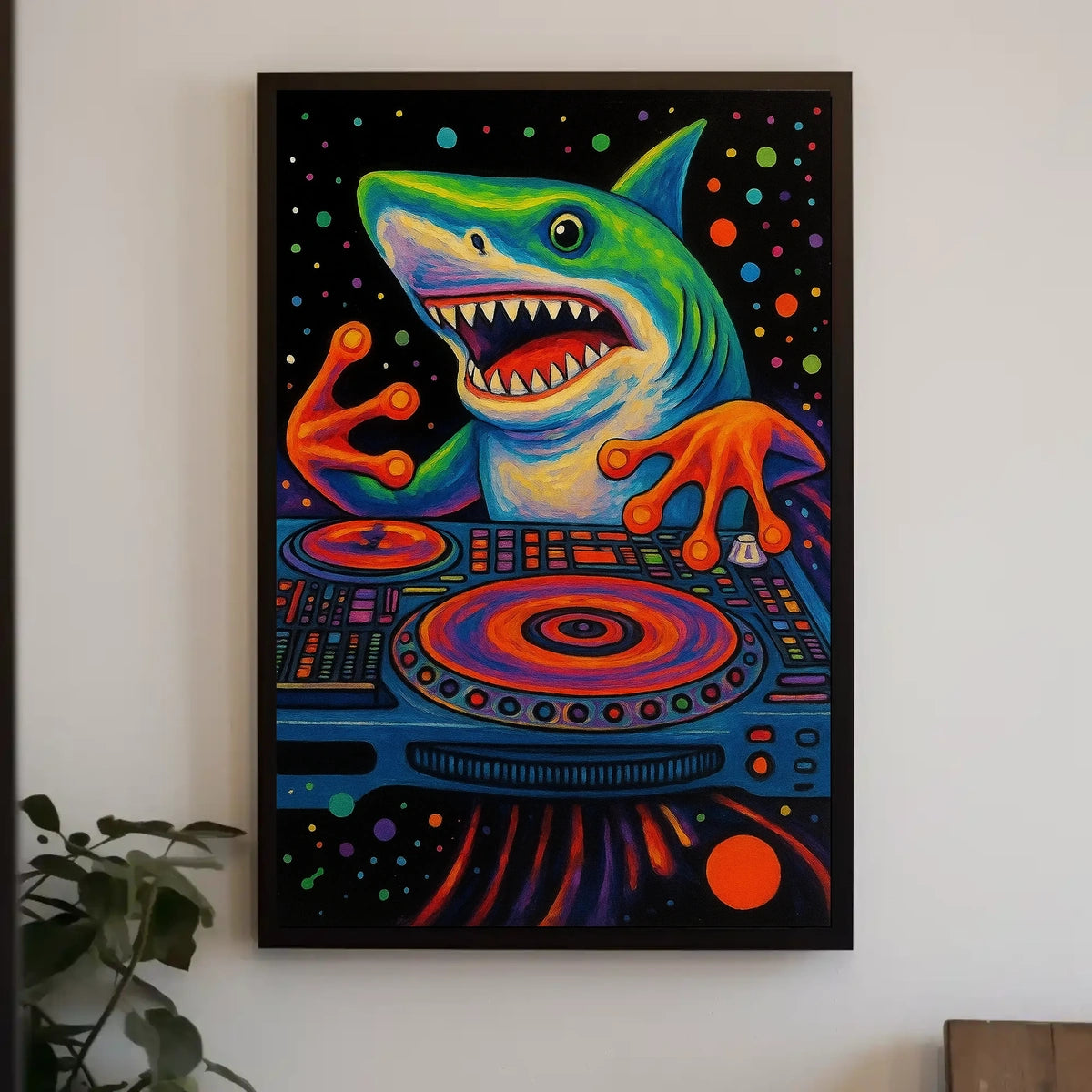 Playful Shark Design Perfect for Kids' Animal Poster
