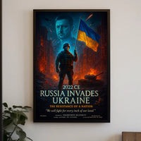 Ukrainian Resilience: Dramatic Photorealistic Political or Propaganda Poster