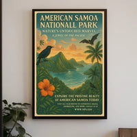 National Park of American Samoa Vibrant Landscape Poster