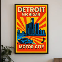 Detroit - Motor City Poster PosterGoat