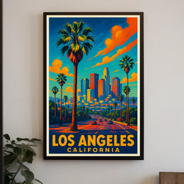 Los Angeles California Pop Wall Art Poster