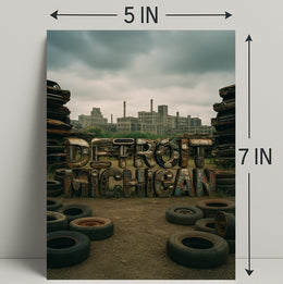Detroit Michigan Industrial Legacy Poster Art PosterGoat