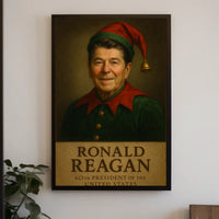 Ronald Reagan Elf Costume Historical Presidential Poster