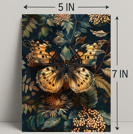 Butterfly Elegance: Ornate Art Nouveau Animal Poster
