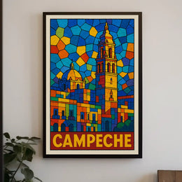Campeche Stained Glass Art Poster