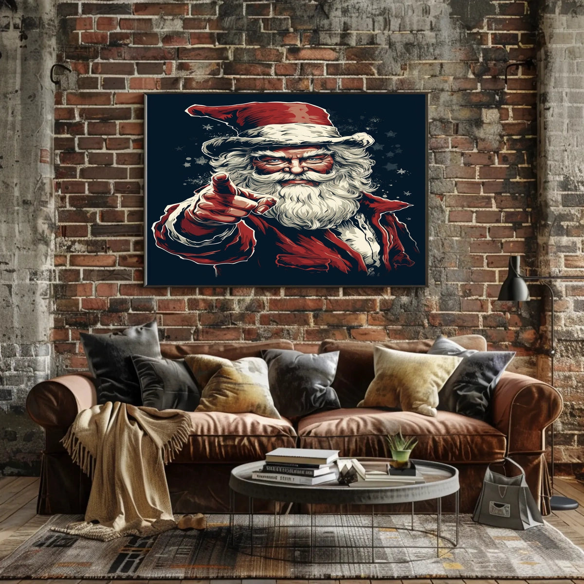 Santa Claus Festive Icon Poster