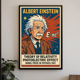 Albert Einstein Nobel Physics Vintage Poster