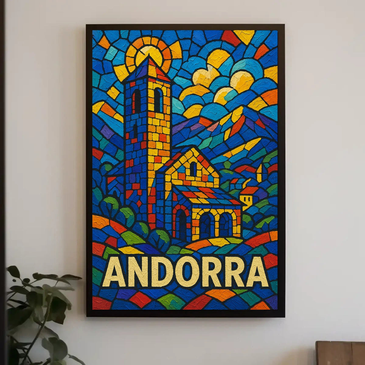 Andorra Vibrant Mosaic Poster