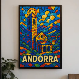 Andorra Vibrant Mosaic Poster