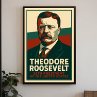Theodore Roosevelt 26th President Heritage Typography Poster