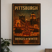 Pittsburgh Bridges Of Winter Poster