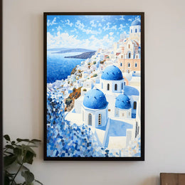 Santorini Aegean Sea Travel Art Print