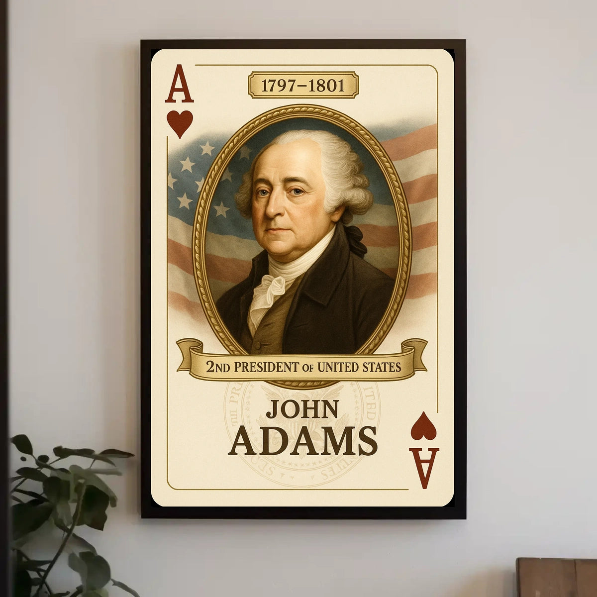 John Adams Second President History Print Legacy Poster