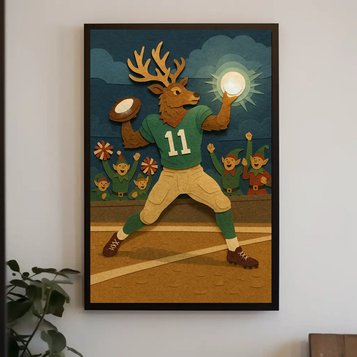 Reindeer Quarterback Number 11 Poster