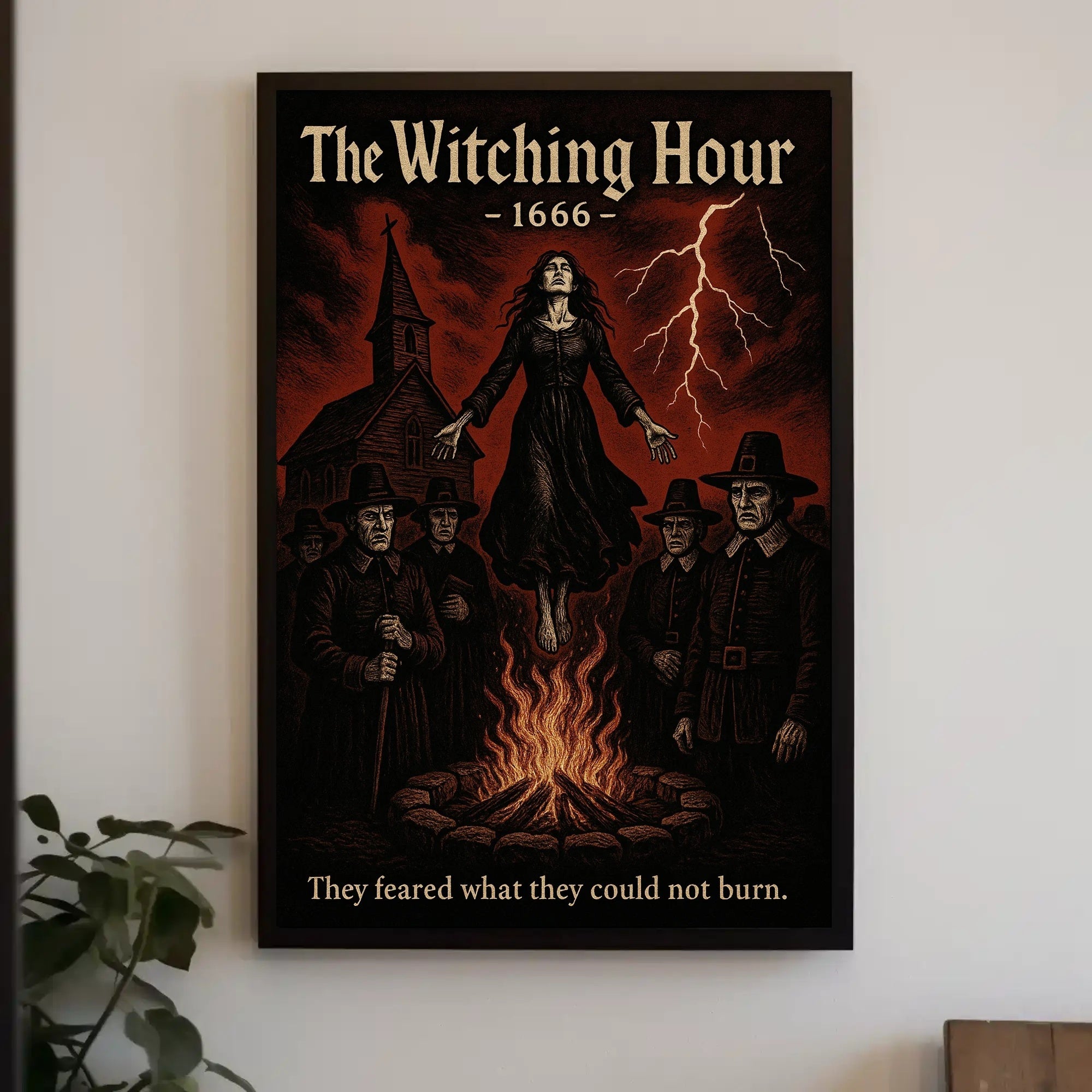 Witch Trial Levitation: Haunting Historical or Presidential Poster