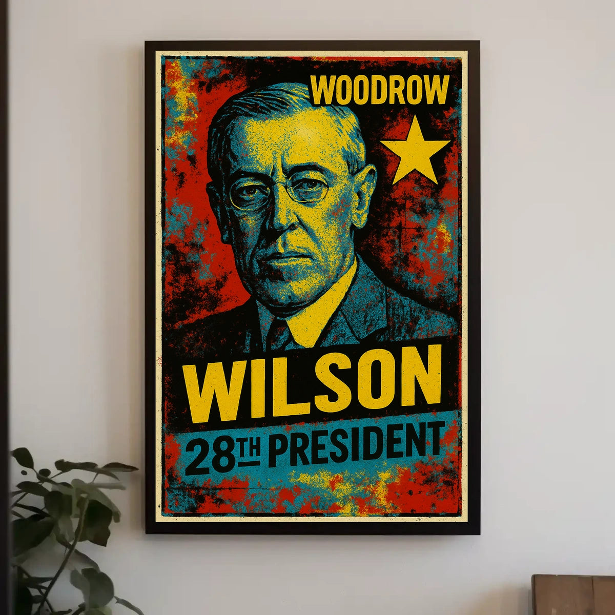 Woodrow Wilson 28th President of the United States Graffiti Pop Art Poster