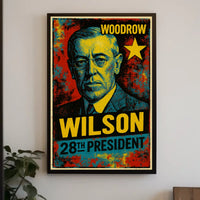 Woodrow Wilson 28th President of the United States Graffiti Pop Art Poster