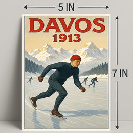 Davos 1913 Winter Sports Poster PosterGoat