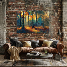 Autumn Forest Impressionistic Art Poster: Tranquil Beauty