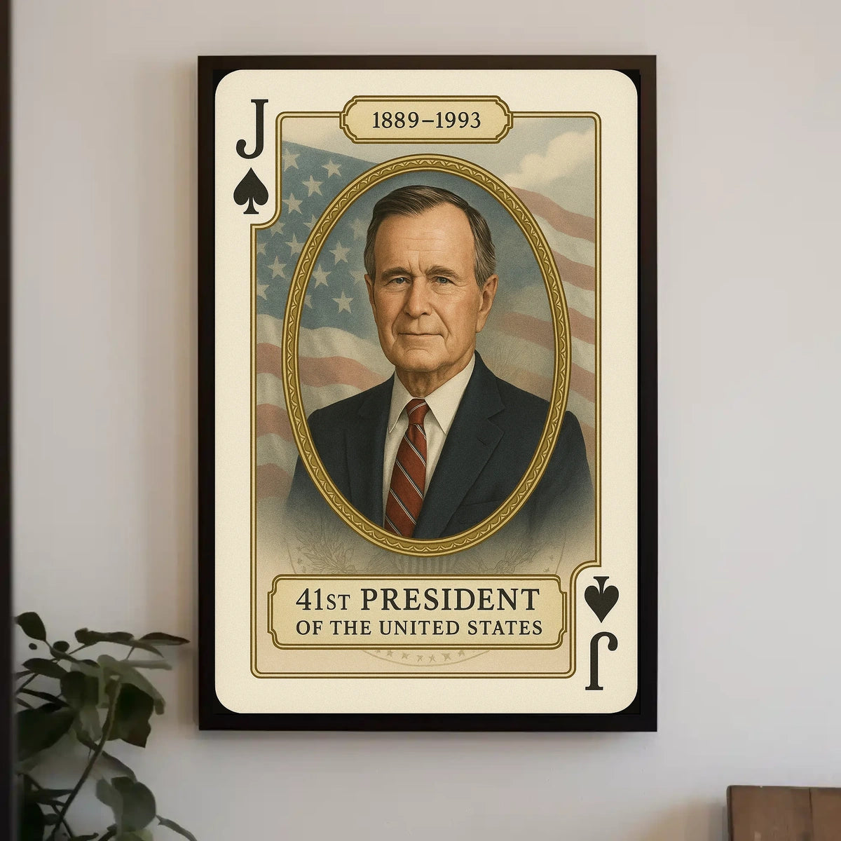 Portrait Of The 41St President Of The United States Poster