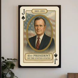 Portrait Of The 41St President Of The United States Poster