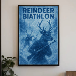 Reindeer Biathlon Poster