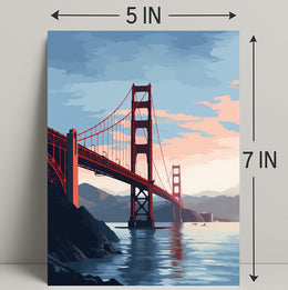 Golden Gate Bridge At Sunset Poster