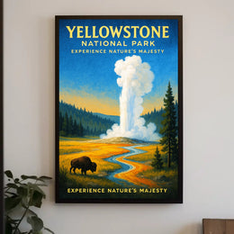 Yellowstone National Park Experience Nature’s Majesty Poster PosterGoat