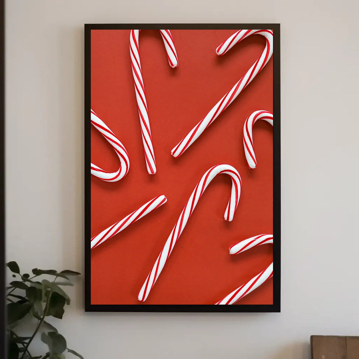 Festive Candy Cane Cheerful Holiday Abstract Artistic Poster