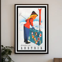 Winter in Austria Vintage Travel Poster PosterGoat