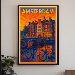 Amsterdam Evening Glow Poster