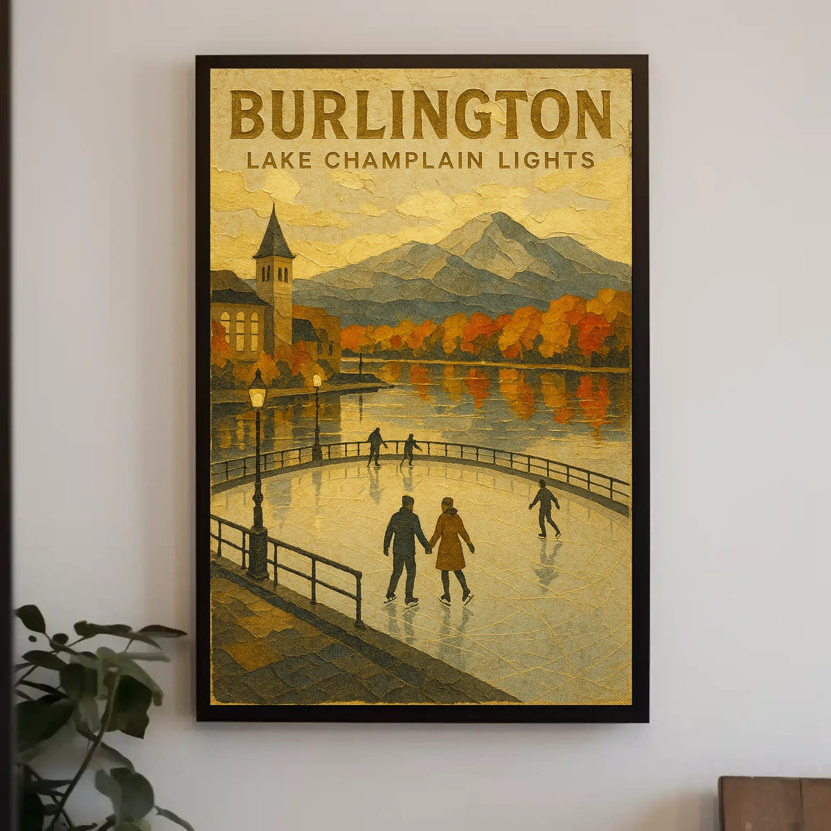 Burlington Lake Champlain Lights Poster