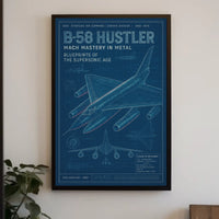 B-58 Hustler Mach Mastery in Metal Poster