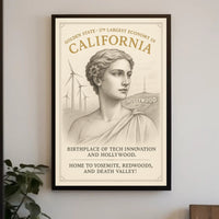 California Golden State Poster PosterGoat